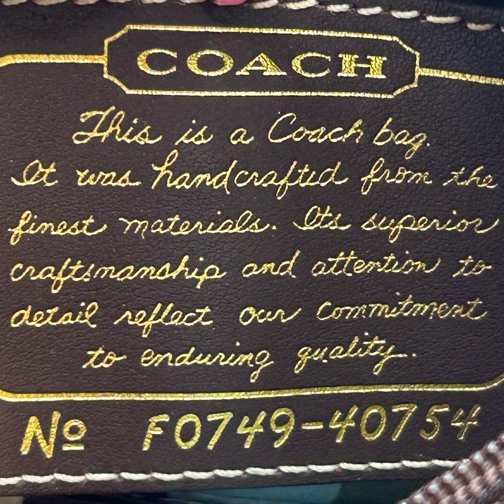 Coach Signature Brown Canvas 66th Anniversary Double Zip Wristlet 6” x 4.5” - Picture 8 of 10